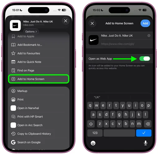 iPhone Safari Add to Home Screen PWA Setup